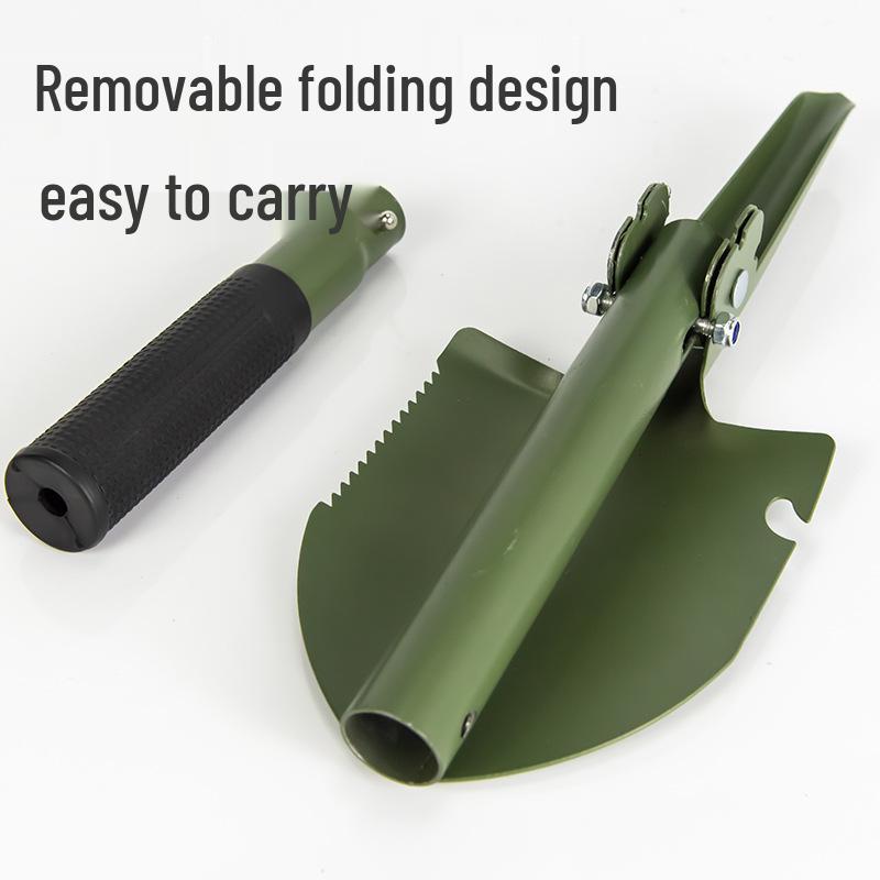 Compact Multipurpose Emergency Shovel: Folding Design for Engineers, Fishermen, and Outdoor Use