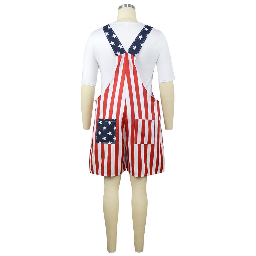 2026 Independence Day American flag couple overalls, Halloween stage show costumes
