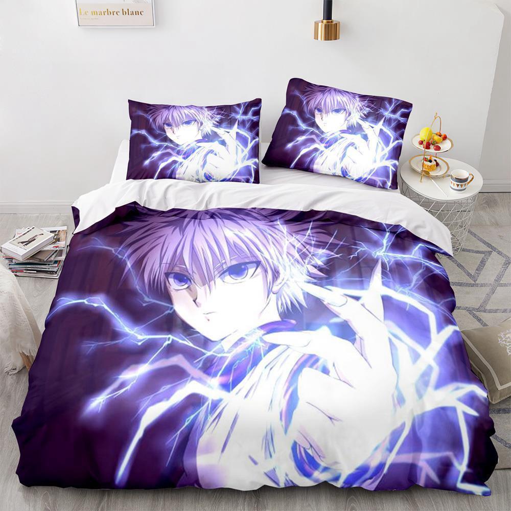 Fashion Anime HUNTER×HUNTER Bedding Set Single Twin Full Queen King Size Bed Set Adult Kid Bedroom Duvetcover Sets Home Textiles