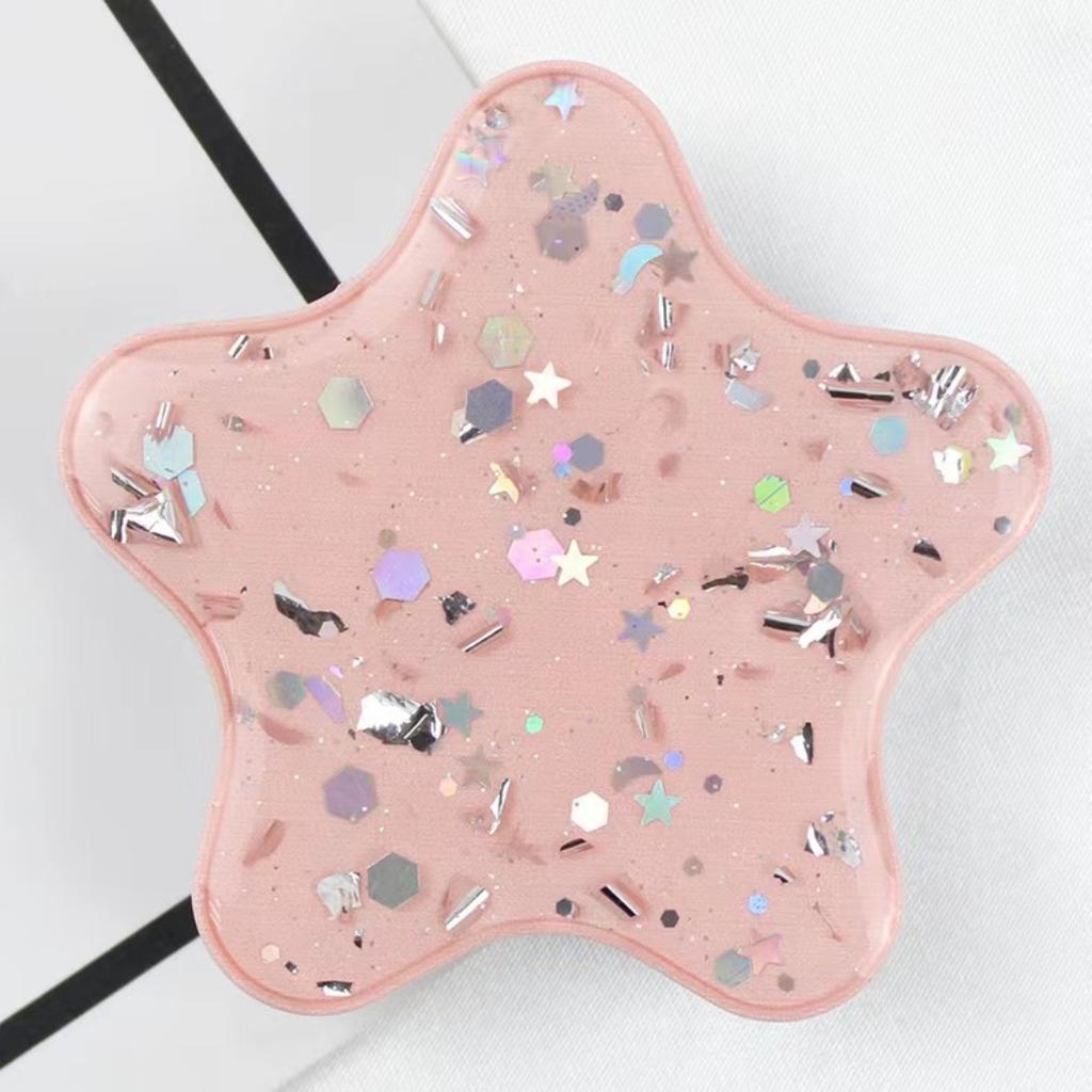 The New Patrick Star Shape Star Shape Mobile Phone Holder Glitter Mobile Phone Holder Is Suitable for Any Mobile Phone and Mobil