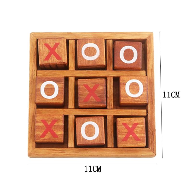 

Wooden Tic Tac Toe Board Game Brain Teaser IQ Test Challenge Logic Training Unique Gifts For Kids Adults Party Family Fun