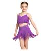 Girls Rhinestone Latin Dance Outfit