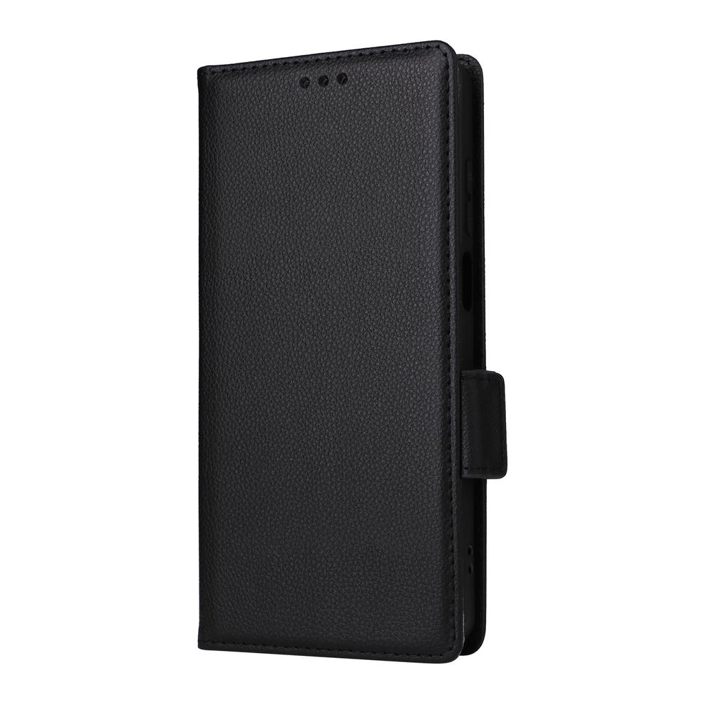 Leather Case for Honor X5c 4G/X5c Plus 4G/Play10A 4G Litchi Texture Wallet Phone Cover with Wrist Strap