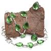 Peridot   Gemstone Pendant Jewelry Set Quartz Necklace 18-20''