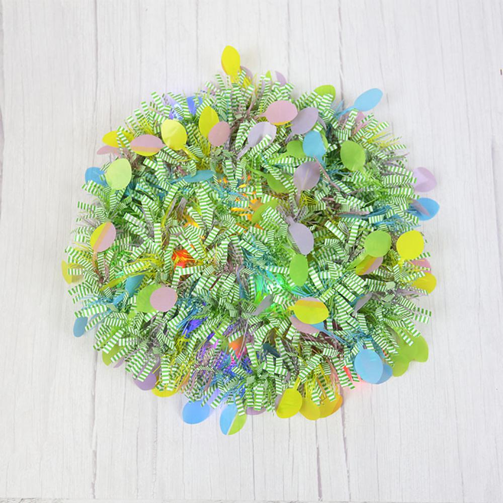 1PC 2m Festive Party Decorations Easter Scene Arrangement Egg Hanging with Top Strip Stage Background Decorative Color Strip