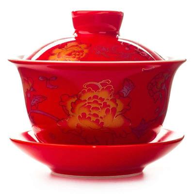 Tazza Zuppiera Cinese Teiera in Ceramica Bollitore da Tè Stile Cinese Drago/peonia Set da Tè Kung Fu Miglior Regalo di Matrimonio per Amici D007