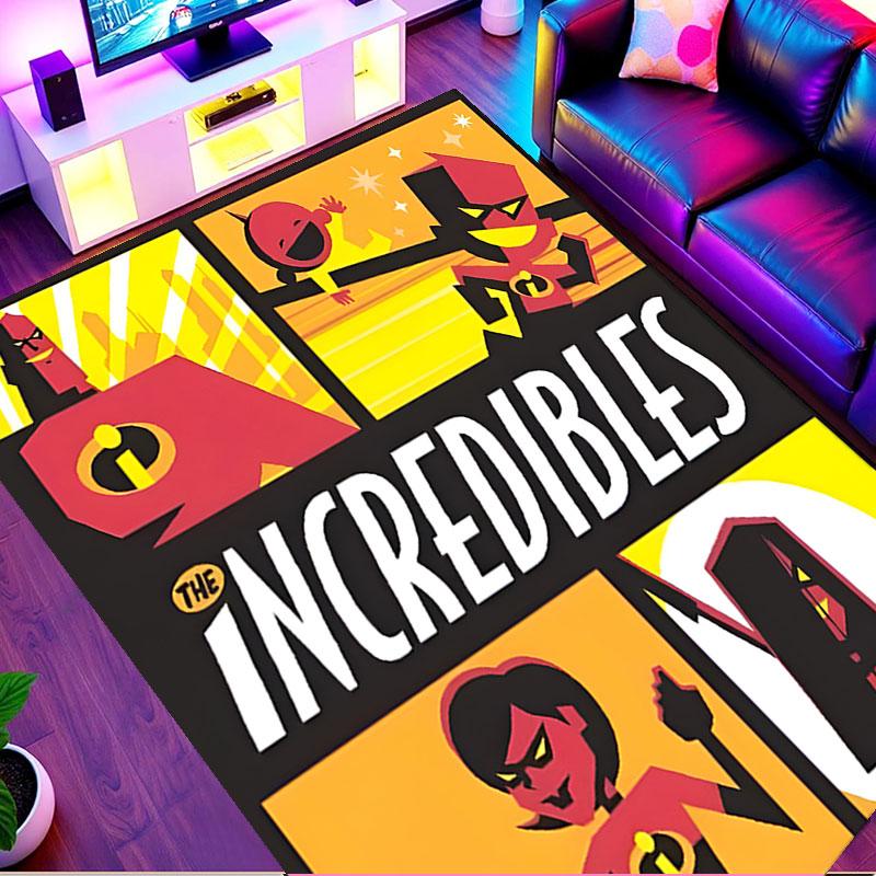 Incredibles Print Rug, Washable Floor Carpet, For Entryway Dorm Laundry Room Office Study, Home Decor Birthday Christmas Gift