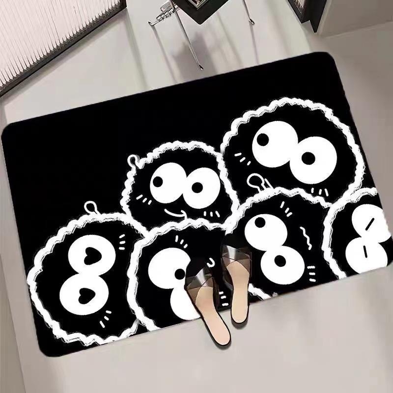 Bathroom Door Diatom Mud Soft Floor Mats Absorbing and Quick Drying Bathroom Foot Mats Big Eyes Series Soft Diatom Mud Foot Mats
