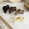 Popular Coffee Black Beige Hair Clip Frosted Large Hair Claw Crab Clips Acrylic Hairpins Geometric Shark Clip