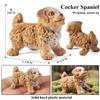 Oenux Dog Animals Model Bulldog Corgi Shiba Inu Husky Pug Schnauzer Chihuahua Puppy Figurines PVC Cute Collection Toy Kid Gift