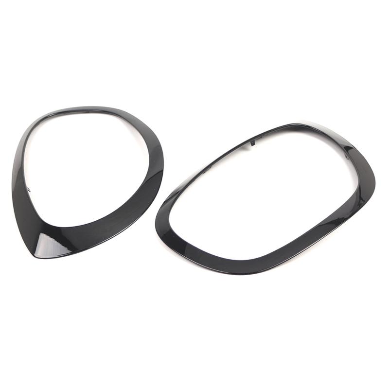 Black Headlight Bezel Ring Trim For BMW For Mini F60 2017- 51137388117 51137388118 Automobiles Part For Car