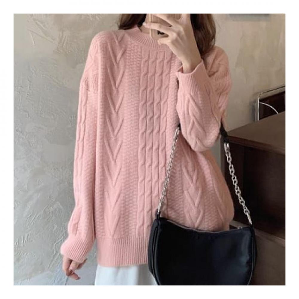 Navava Women S Long Sleeve Knit Sweater paStel Nk1656