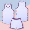 Conjunto de jersey de basquete americano Jersey de basquete para meninos Jersey de treino esportivo infantil Camisa de basquete tipo regata Impressão atacado