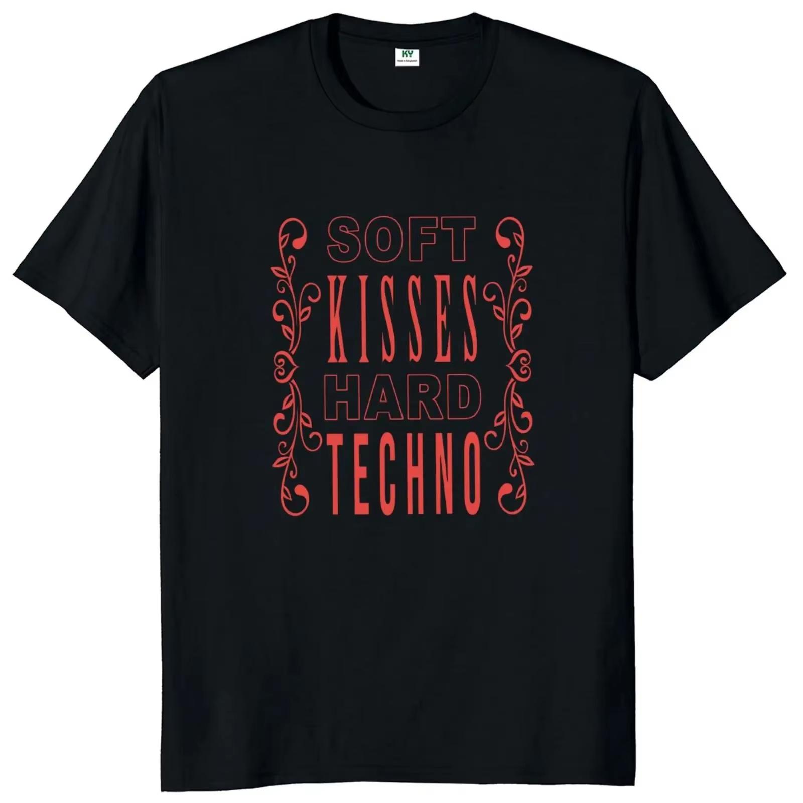 

Soft Kisses Hard Technology T-shirt Men Women Funny Pop Y2k Graphic Streetwears Cotton Unisex Summer Streetwear Tshirts XXXXXL