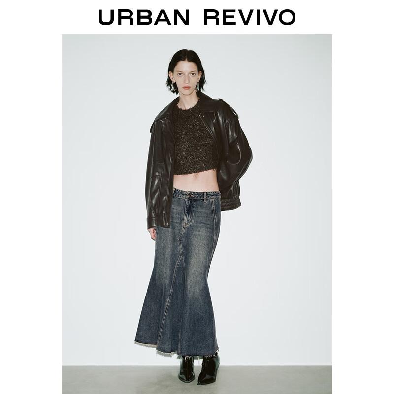 

Женская куртка UR Amber Flow в стиле ретро из искусственной кожи для работы L