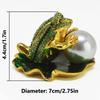 2026 Feng Shui Frog Good Fortune and Wealth Ornament Large Lotus Lucky Place Under Office Auspicious Table Decoration Three-Legged - - Bead, Leaf,