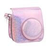 Sparkling Color Vintage PU Lther Camera Portable Bag Case  ive Pouch Cover with Shoulder Strap For     8/ 8+/ 9(Sparkling Pink )