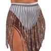 Gold Silver Waist Chain Bright Dance Skirts Jewelry for Parties Festivals