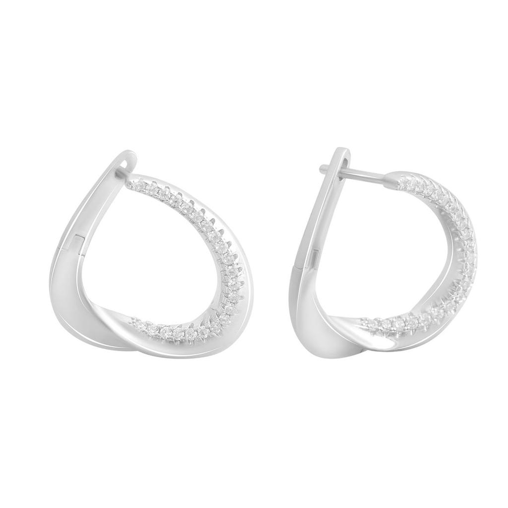 Silver Earrings with Cubic Zirkonia (2190561)
