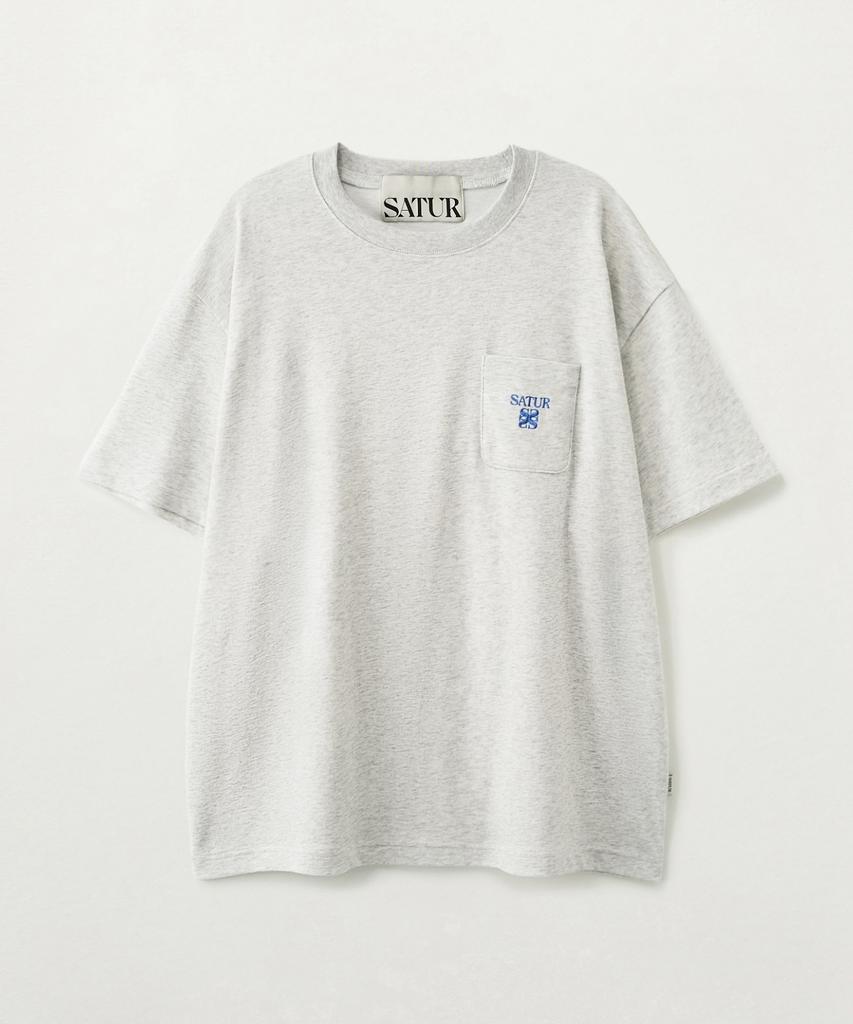 Seteo Apero Logo Pocket Short Sleeve T-Shirt Melange White