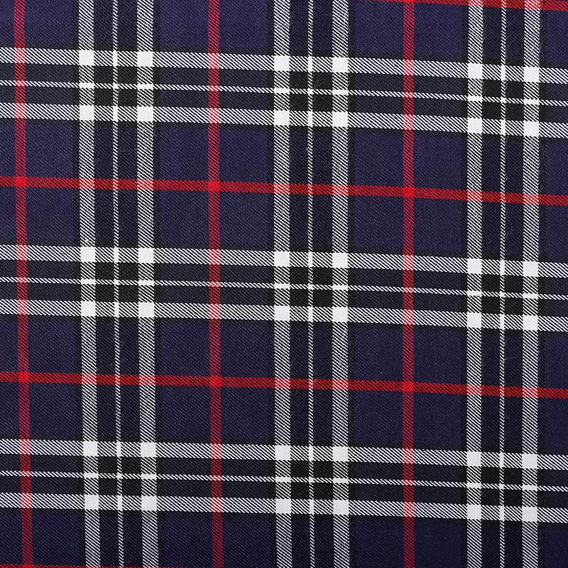 Brytyjska tkanina bawełniana w kratę szkocką i gingham, twill, na mundurki szkolne i spódnice.