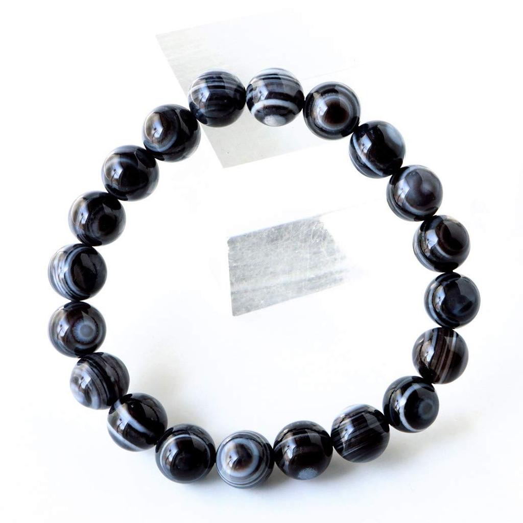 Bracelet œil céleste AAA 10 mm Pierre de puissance Perles de prière en pierre naturelle Diamètre intérieur [PIERRE OR] Environ. 19.5cm