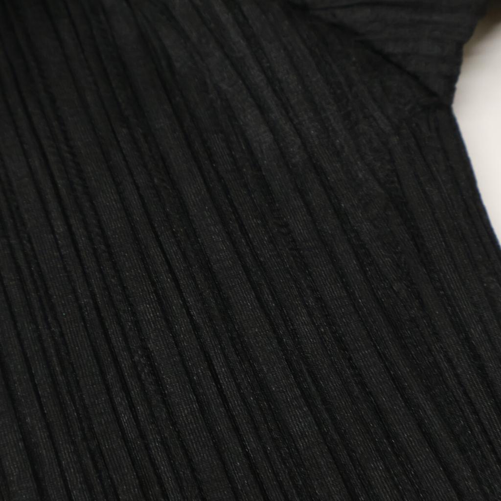 PLEATS PLEASE 18Stainless Steel PP81-JA642 Black Long Pleated Cardigan tops 2 blackUsed