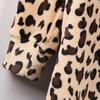 Fashion Women's Leopard Faux-Fur Fuzzy Warm Winter Oversized Outwear Long Coat