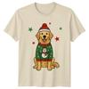 Golden Retriever Christmas Dog Holiday Animals Unisexs TShirt Unisexs Graphic Top