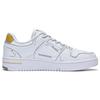 Li Ning Synthetic Leather Comfortable Slip Resistant Abrasion Resistant Low Top Skateboard Shoes Men's White Gold AGCT375-3