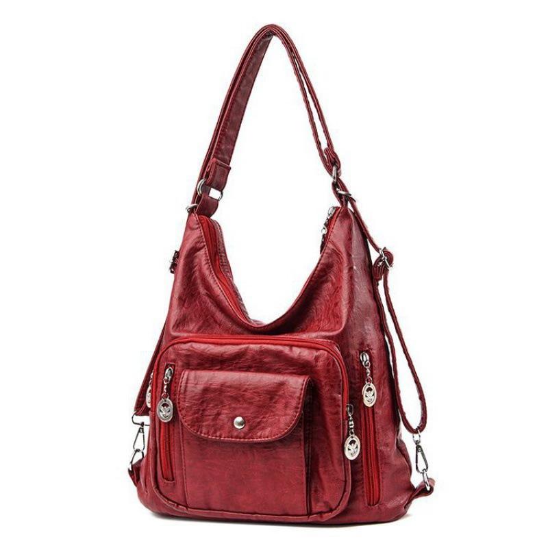 

Bag women s new European and American women s shoulder bag portable backpack, fashionable portable oblique span women s bag бордовый