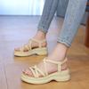 Fashion CRLAYDK Classic Women's Sandals Elastic Band Comfort Platform Ladies Straps Shoes Summer Beach Walking Casual Dressy Slippers