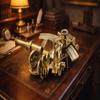 Brass Sextant J. Scott London Nautical Navy Sailors, Determine Longitudetude , Galactic Gifting Sextant 10.16 Cm, Wedding Father