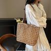 Handwoven Women's Shoulder Bag New Style Summer Large Capacity Beach Vacation Straw Tote Bag Casual Bucket Handbags