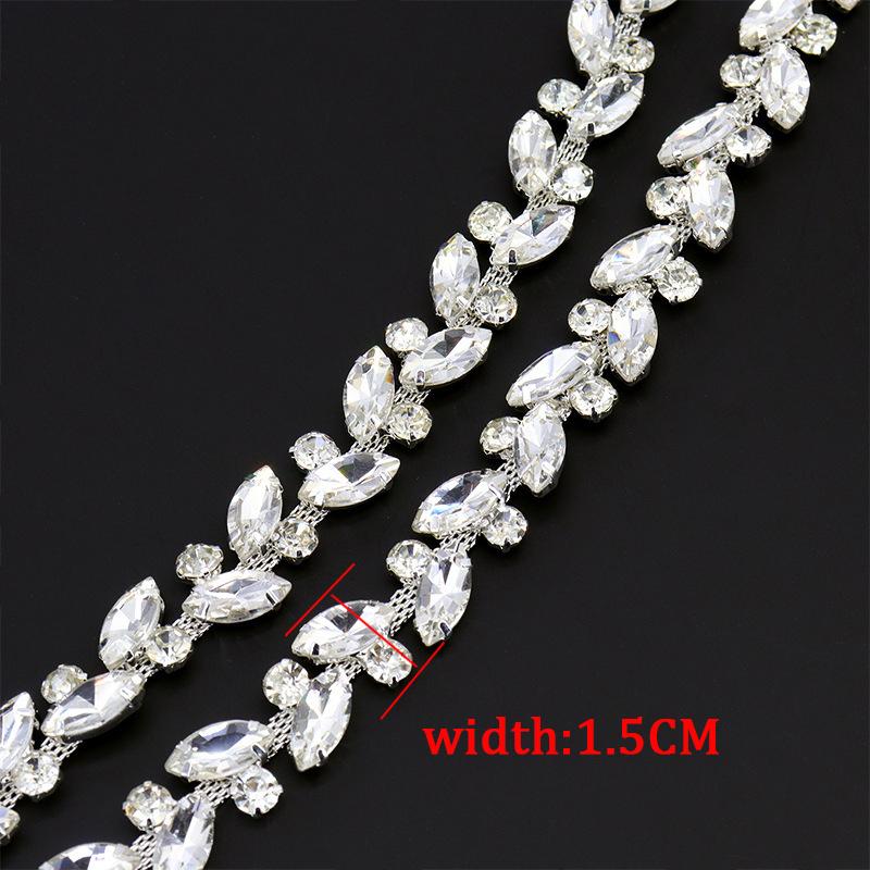 10Yards Rhinestone Chain Trim Crystal Diamond Clothing Bag Hat Accessories DIY Craft Wedding Gift Decoration Rhinestone Ribbon