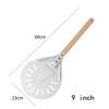 7/8/9 Inch Aluminum Perforated Pizza Peel Metal Round Pizza Paddle Non Slip Wooden Handle Pizza Spatula Shovel Baking Tools