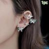 Orecchino Retro Dark Gothic Punk Croce di Rosa Spina Piercing Orecchio Unisex Borchie Gioielli Accessori