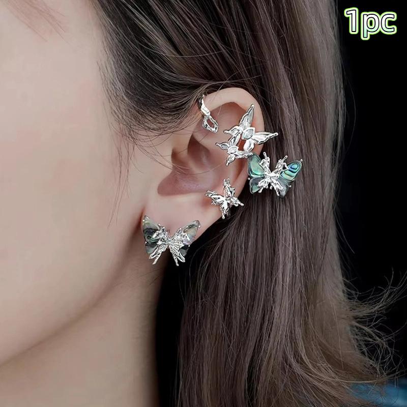 Orecchino Retro Dark Gothic Punk Croce di Rosa Spina Piercing Orecchio Unisex Borchie Gioielli Accessori