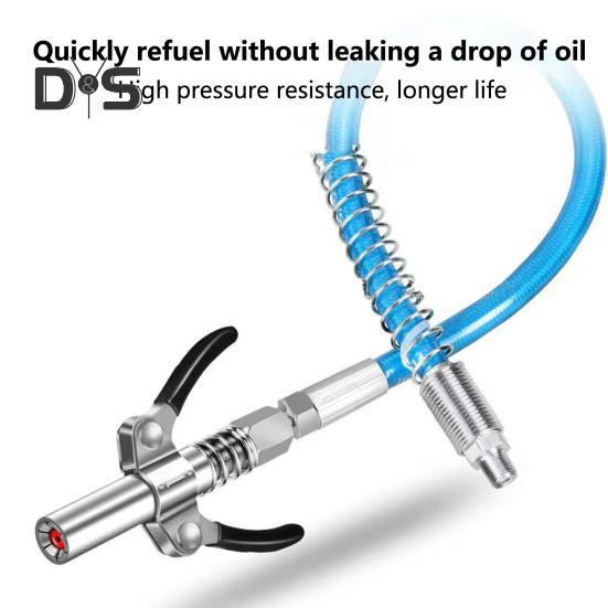 1 conjunto de bico de graxa de alta pressão, alça dupla, tipo engrenagem, dispensador de graxa para serviços pesados, suprimento doméstico