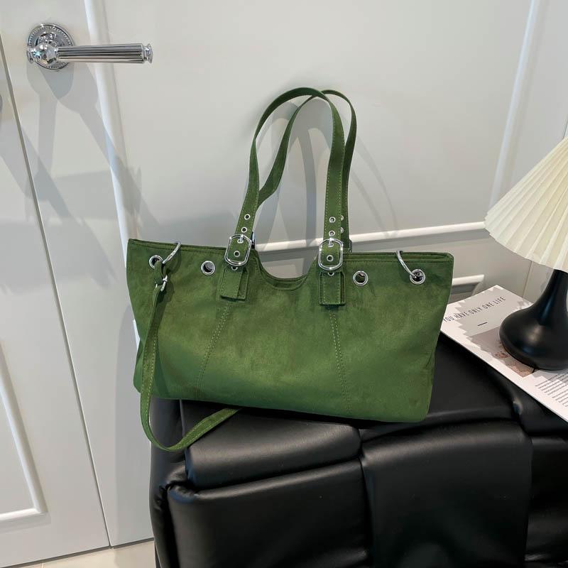 2025 Winter New Large Capacity Faux Suede Square Shoulder Bags Simple Sense of Luxury Portable Retro Crossbody Bags for Women