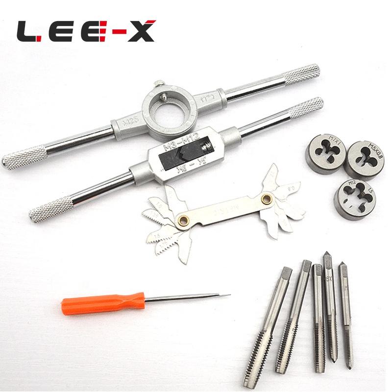 LEE-X 40 PCS TAP&DIE SET Tapping Die Set for Hand Tapping Tools (small Frame) 40PC Metric Thread Gauge Complete Tap Die Set