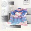 1pc Hello Kitty Heart Balloon Cloud Blanket - Seasonal Home Decor, Cozy and Machine Washable, Great for All Ages, Perfect Gift for All Famil