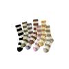Female Spring and Autumn New Lovely Stripe Trend Color Bar Tall Drum Pile Pile Cotton Socks