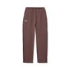 Li Ning Reignite Series Letter Logo Loose Drawstring Casual Pants Women Pants Mud-Gray Brown AKLU242-4