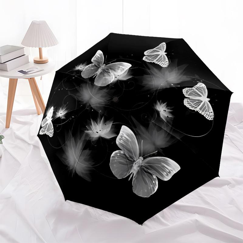 1pc Butterfly Design Folding Umbrella, Durable, Suitable for Outdoor Activities or Rain, Suitable for Commuting yy251027106