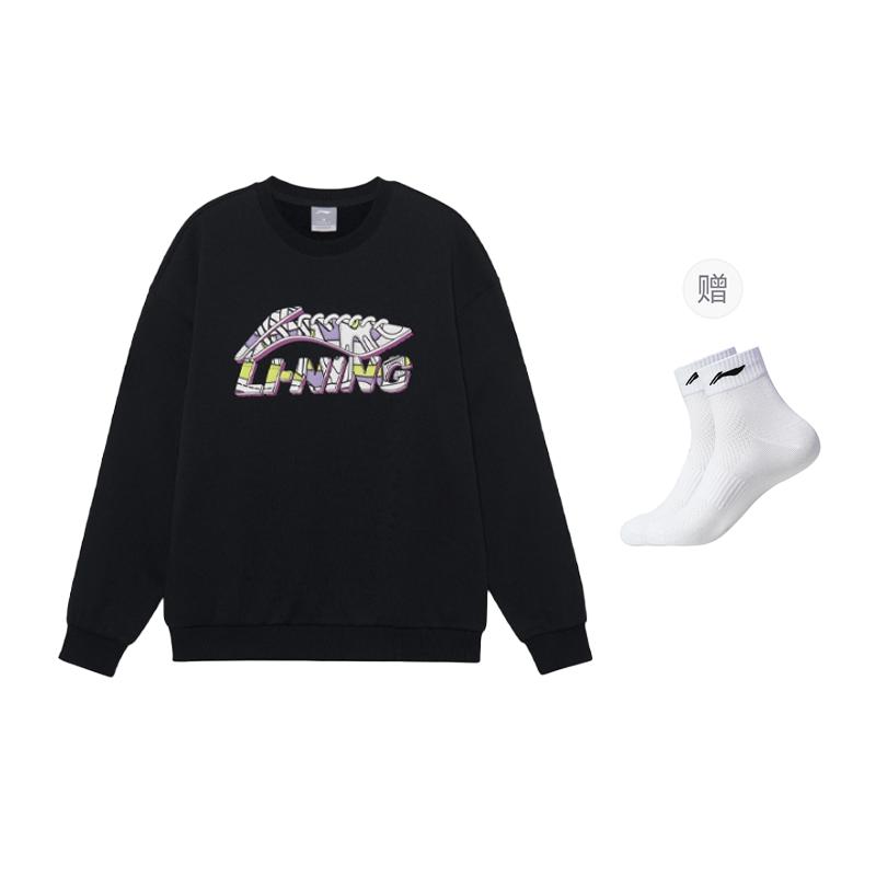 Li Ning Sports Life Collection Sweatshirt Winter Unisex Black AWDRG40-2