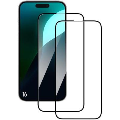Screen Protector for iPhone 16 - BOOLING - Pack of 2 Tempered Glass - Shockproof - Scratch-Resistant