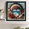 New Arrival 5D DIY Full Circle Diamond Painting "Ethnic Avatar Frame" Embroidery Cross Stitch Home Decor Gift