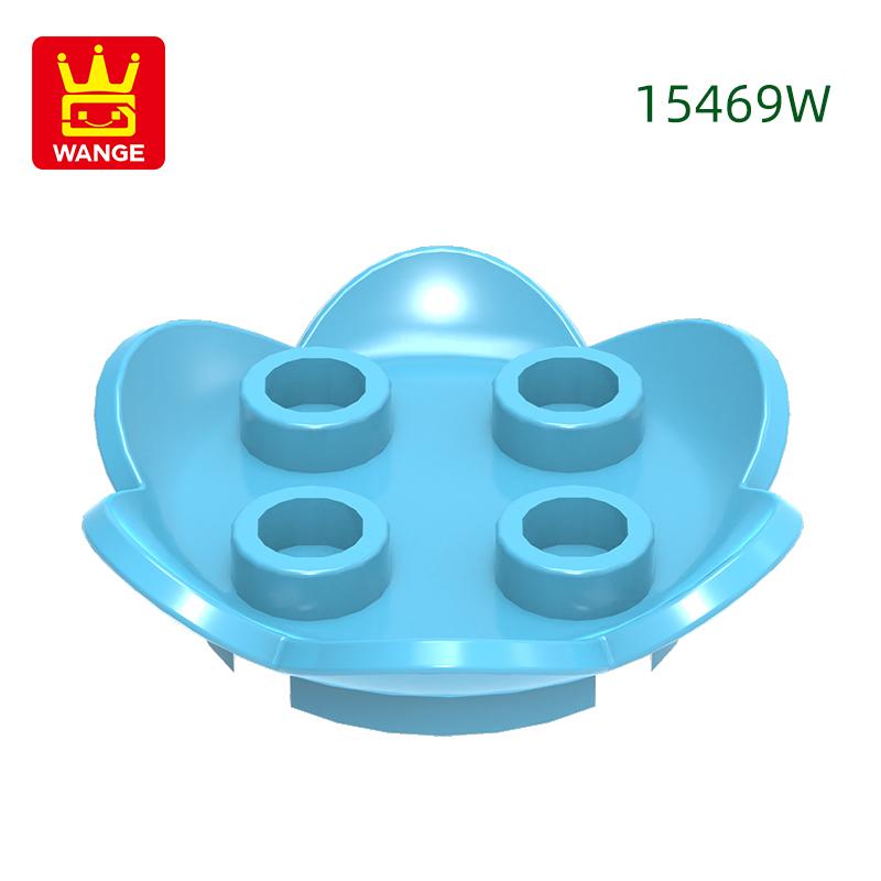 Non-Toxic 129Pcs/Lot 15469W Plant Leaves 2 X 2 With 6 Petals Building Block Moc Accessories Compatible With Brick Diy Children Toys