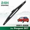 Rear Windshield Wipers Blades,Premium All-Season Wiper Blades Replacement For Peugeot 307 2001-2008,Natural Rubber Bayonet,Easy To Install 14″